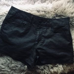 Vegan Leather Shorts